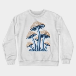 Fungi Fun: Cartoon Mushroom Print to Show Your Eco-Friendly Style Crewneck Sweatshirt